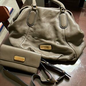 Taupe Marc by Marc Jacobs bag and Wallet